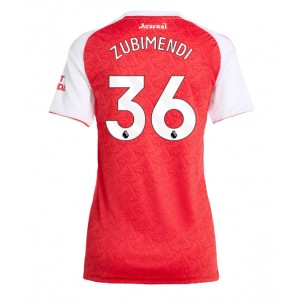 Arsenal Martin Zubimendi #36 Jalkapallovaatteet Naisten Kotipaita 2025-26 Lyhythihainen